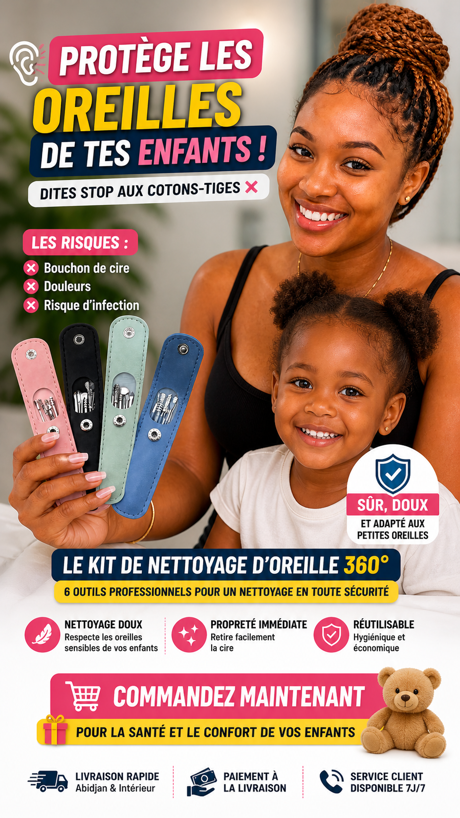 Kit de Nettoyage d'Oreille Complet - Plus Sûr que les Cotons-Tiges !